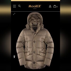 MooRER Vincent Ks Men's Goose Down Mid Length Puffer Winter Coat XL New